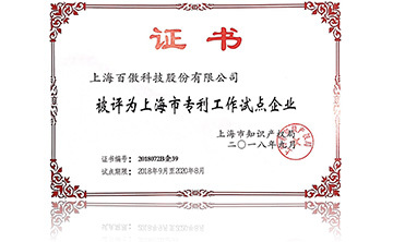 上海市专利工作试点企业